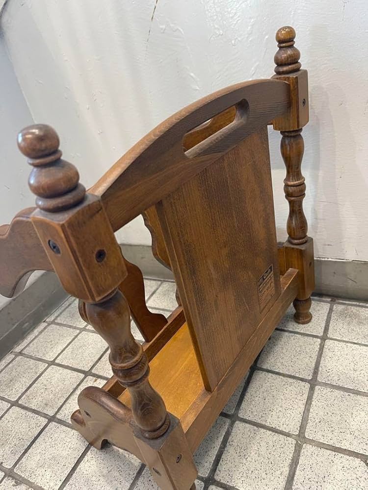 ニチハン　猫足　モダン　　マガジンラック　マルチラック　木製　ヴィンテージ家具 Amazon.co.jp: ニチハン 猫足 モダン マガジンラック マルチ